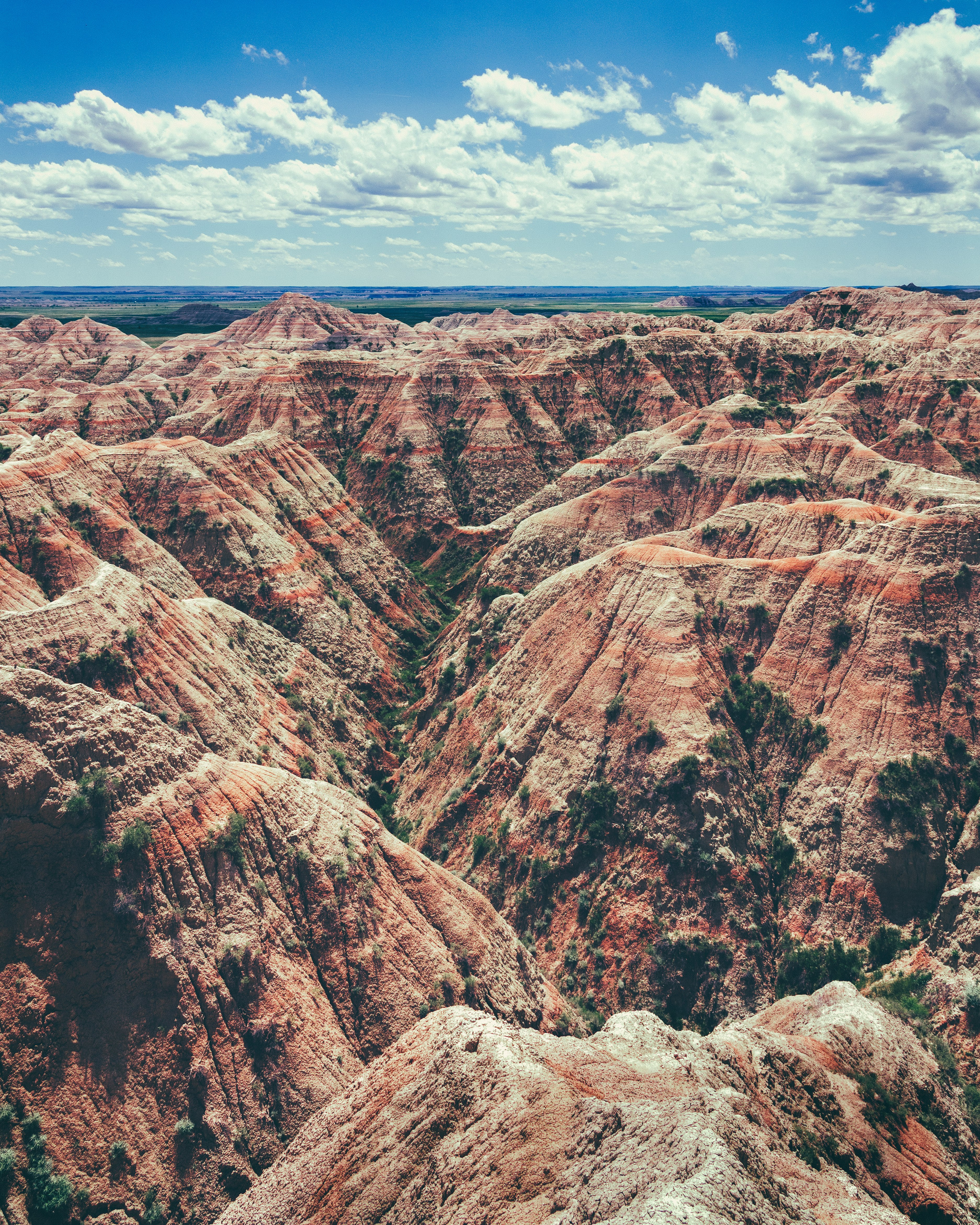 aerial photography of brown rock formation